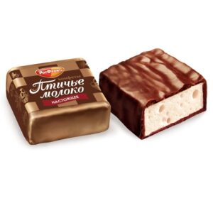 Soufflé de Vainilla Cubierto de Chocolate Ptichie Moloko, 250g